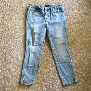 Bebe Stylish Light Blue Distressed Jeans